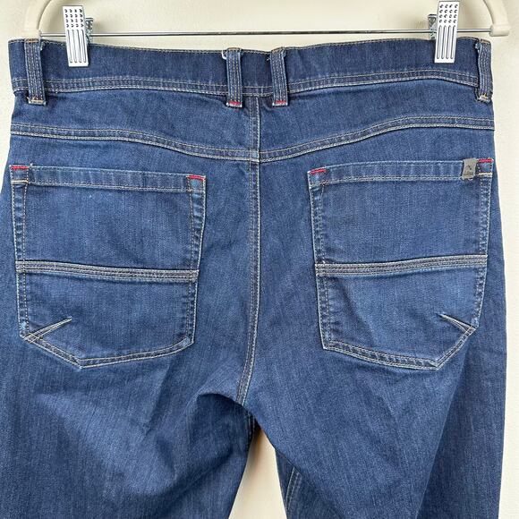 L.L. Bean Men's Selvedge Jeans Medium Wash Straight Leg Gusseted Size 33x34 - Picture 6 of 12